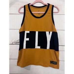 FLY Nike Athletic Tank Size LG Mustard Yellow Black White